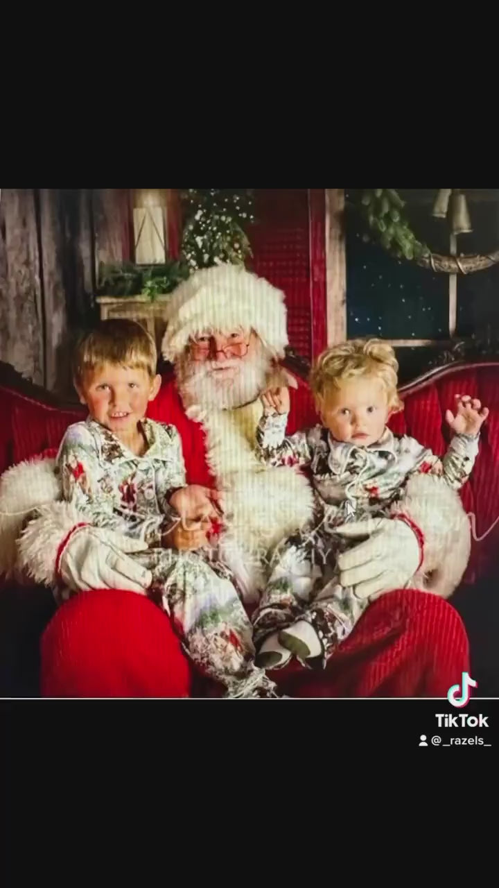 Kids Cowboy Santa Christmas Pajamas – Western Matching Family PJs | Holiday Lounge Set | Razels Exclusive