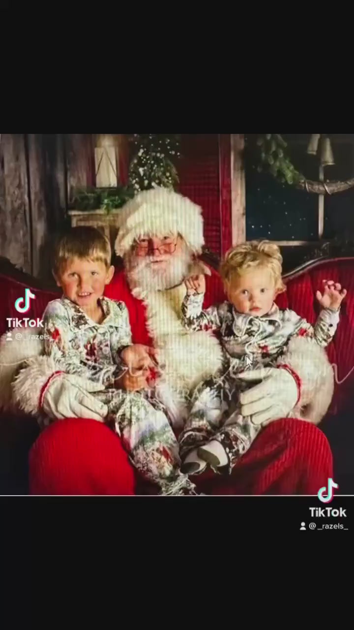 Western Christmas, Cowboy Santa Christmas Pajamas for Adults & Kids | Family Matching Western Holiday PJs with Cowboy Santa Print