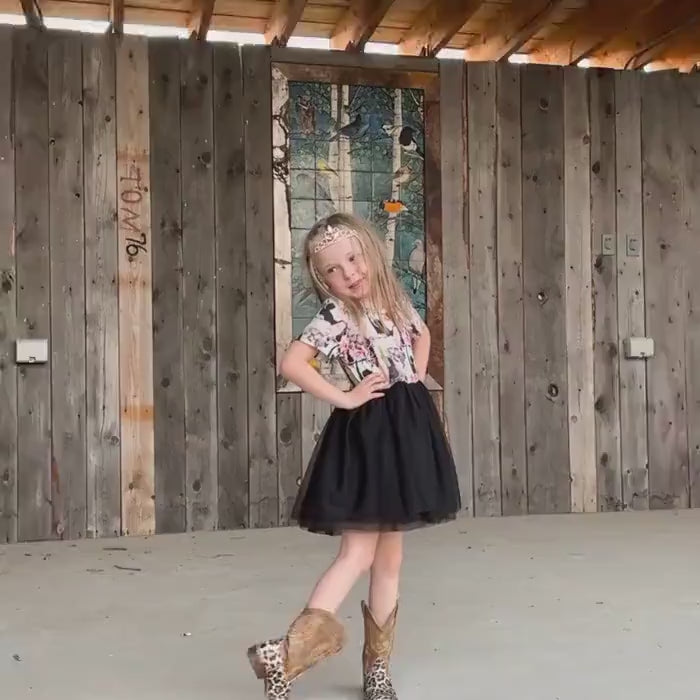 Girls Cowgirl Tutu Dress: Western Party Outfit