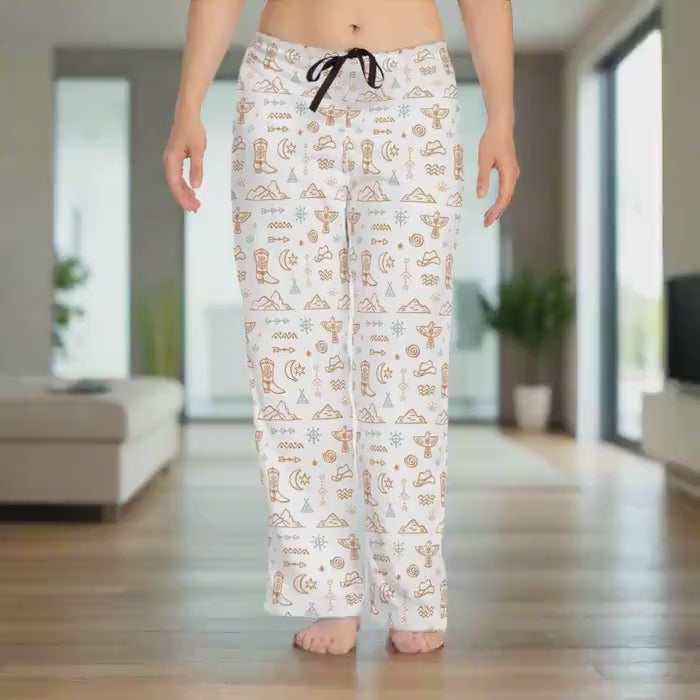 PAJAMA PANTS WOMEN Western Print Cowgirl Pajama Bottoms, Cowgirl Jammies