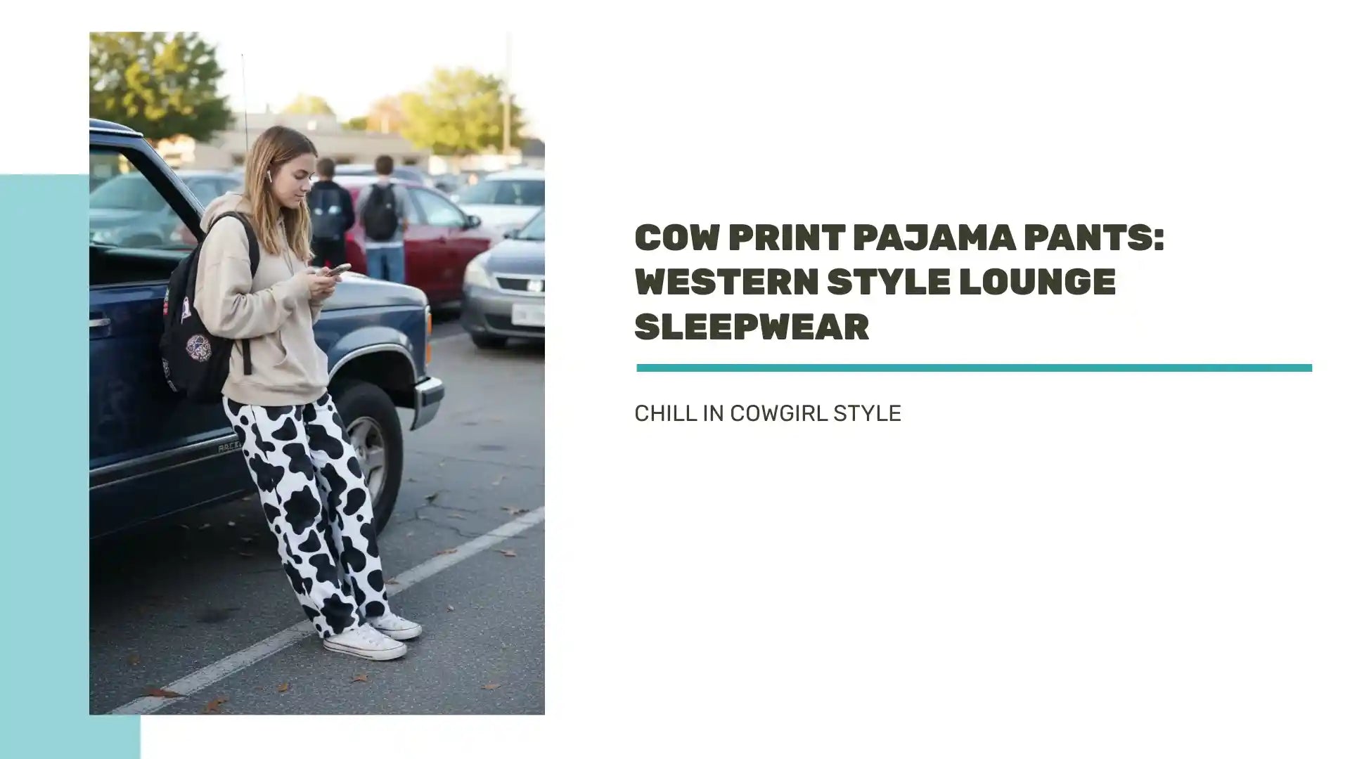 Cow Print Pajama Pants: Western Style Lounge Sleepwear by@Outfy
