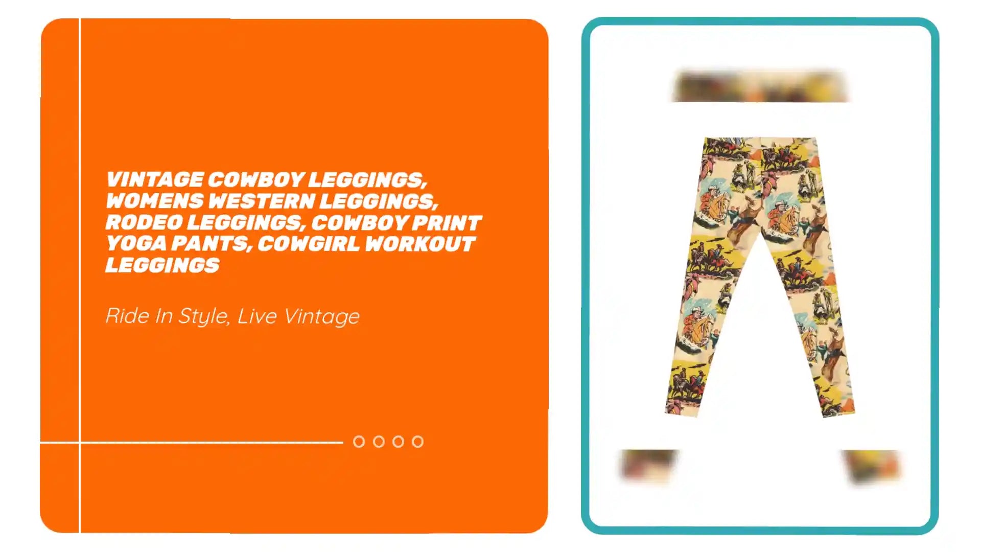 Vintage Cowboy Leggings, Womens Western Leggings, Rodeo Leggings, Cowboy Print Yoga Pants, Cowgirl Workout Leggings by@Outfy