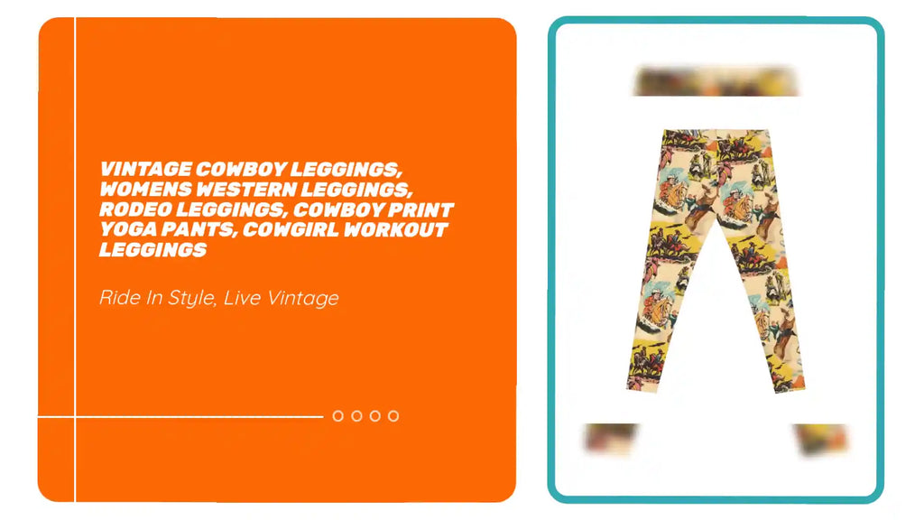 Vintage Cowboy Leggings, Womens Western Leggings, Rodeo Leggings, Cowboy Print Yoga Pants, Cowgirl Workout Leggings by@Outfy