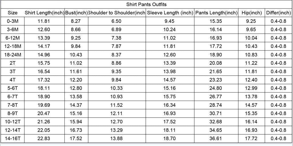 Kids Cowboy Pajamas: Vintage Rodeo Print Western PJs  size chart