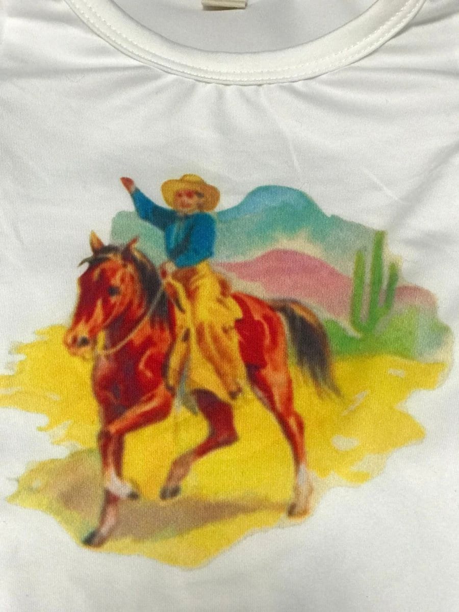 Retro Cowgirl Western Trouser Set / Vintage Rodeo Cowboy Cowgirl Outfit / Vintage Cowgirl T-shirt, Yeehaw BOHO COWGIRL - Razels