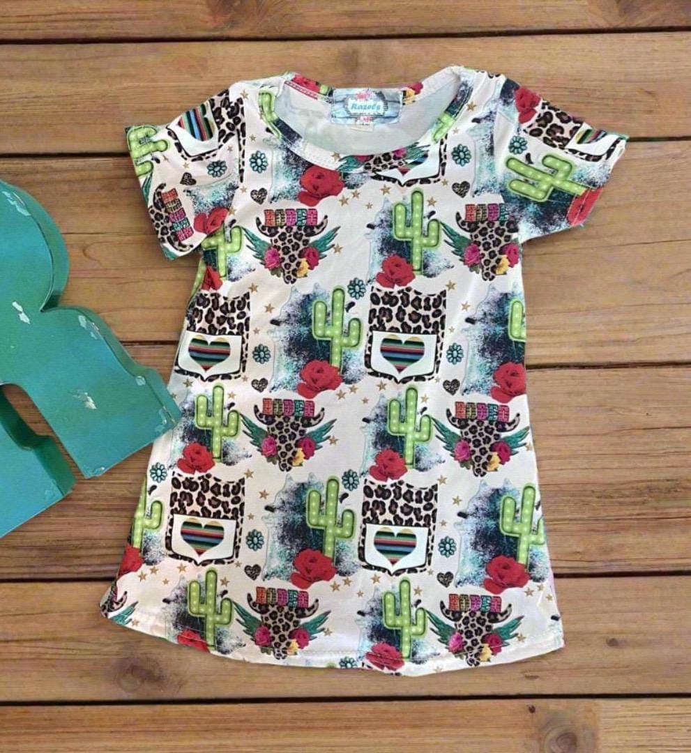 Rodeo T-Shirt Dress | Cowgirl Dress for Kids, Toddler - Razels