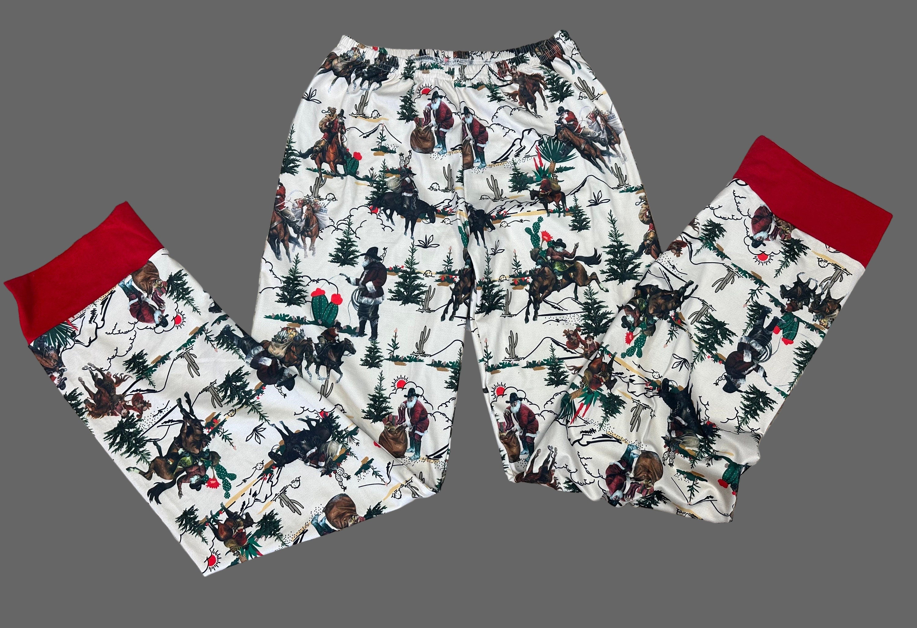 Cowboy Santa Christmas Pajamas: Western Family Matching Sleepwear -Razels