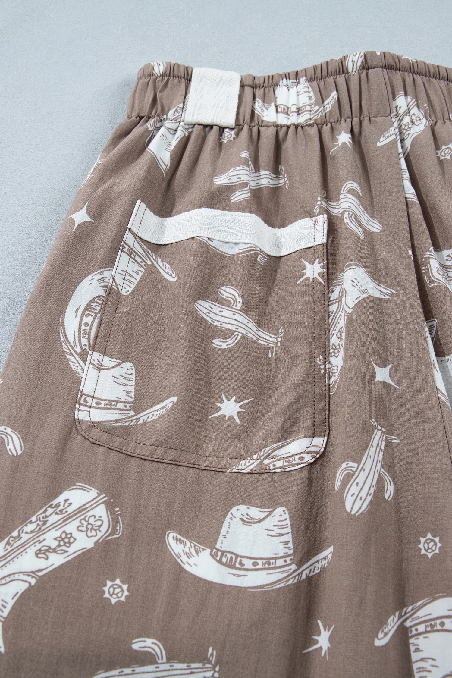Women’s Khaki Western Print Jogger Pants