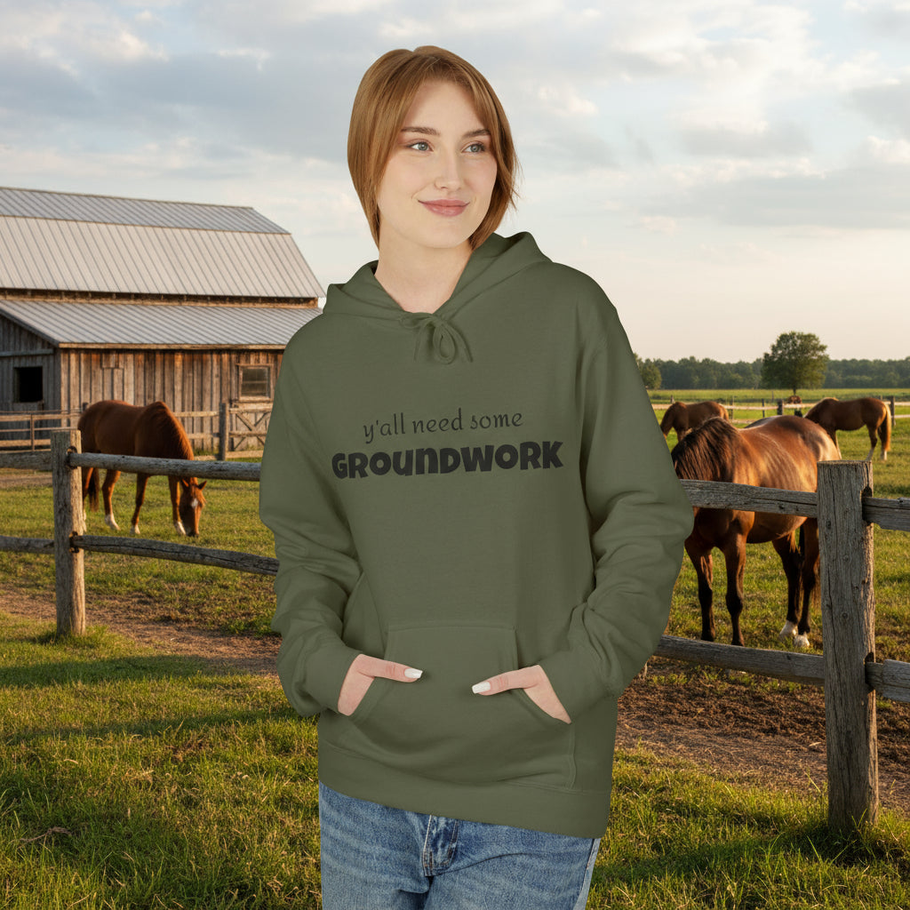 Cozy Unisex Hoodie with Inspirational Quote, Ideal for Relaxing Days, Gift for Friends, Groundwork Theme, Perfect for Casual Wear, [...] -Razels